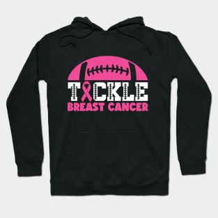 Tackle Breast Cancer Football Sport Awareness Support Pink Ribbon Hoodie